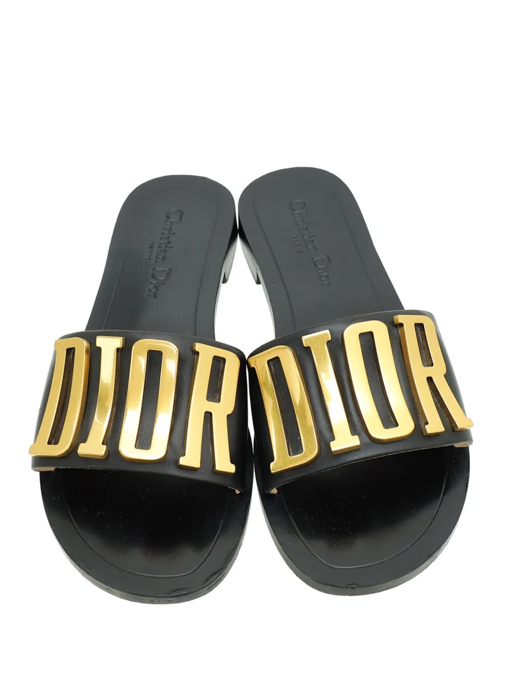 Dior Sandals with Gold Logo
